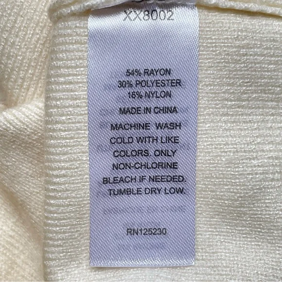 Nordstrom Cali Be Soft Quarter Zip Mock Neck Sweater Creamy Beige Large - Picture 9 of 10